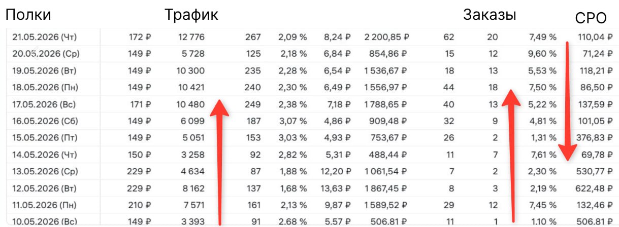 Раскачка рекламных полок для одежды: кейс с CPO 137 руб